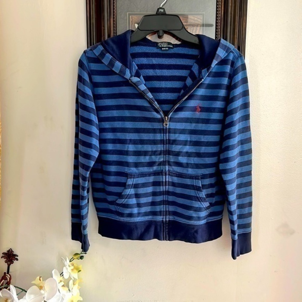 (50% off bundle)Polo by Ralph Lauren Kids Hoodie sweatshirt top Blue K15